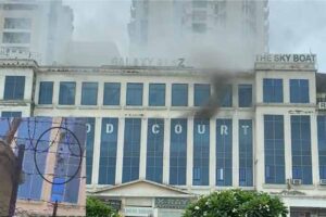 greater noida fire broke out on the third floor of galaxy plaza