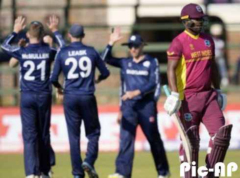 west indies out of world cup qualifiers after defeat against scotland