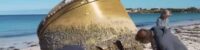 australia mystery object lands on a beach