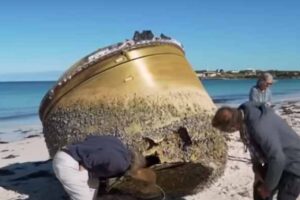 australia mystery object lands on a beach