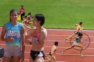 jyothi yarraji won a medal in the 100m race at the athletics championships becoming the first