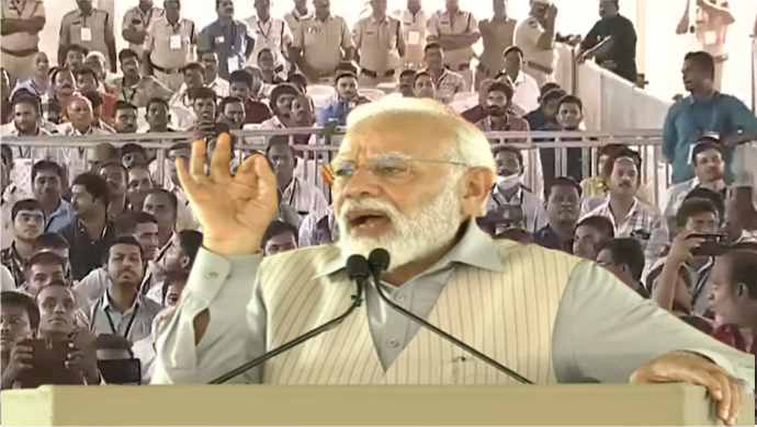 warangal news pm modi visited the electoral state of telangana and laid the foundation stone of several development projects
