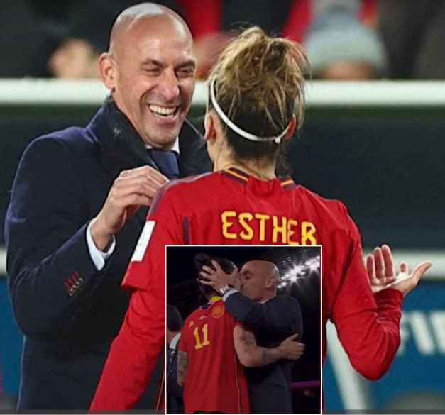 fifa women world cup spanish fa president luis robles kissed jennifer hermoso