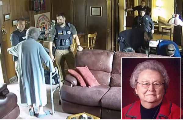 american police raided the house of a 98 year old woman died shortly after