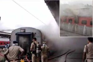 bengaluru fire breaks out in udyan express parked at ksr railway station