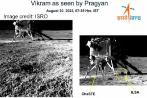 chandrayaan 3 rover sent the first image of the lander