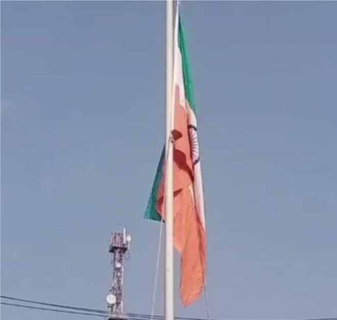 guwahati fir filed against assam bjp president for flying national flag upside down