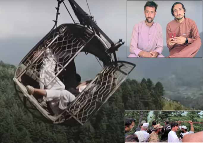 trapped in pakistan cable car