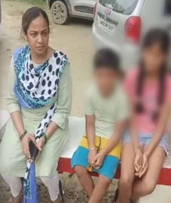 uttar pradesh doubt about the character of the wife the husband strangled his wife in front of the children