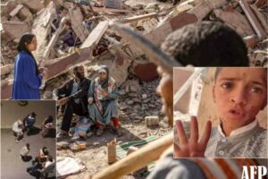 the moroccan child lost his mother grandmother and siblings in the earthquake and was left alone