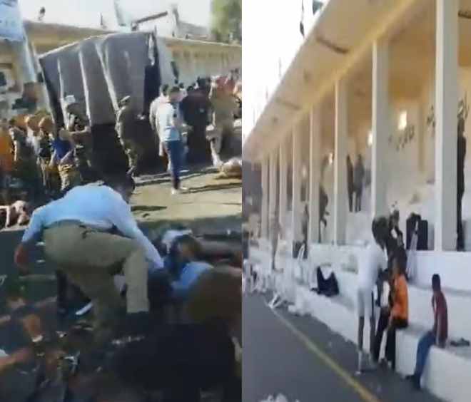 at least 100 people killed 125 injured in drone attack on syrian military academy