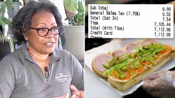 american woman tipped