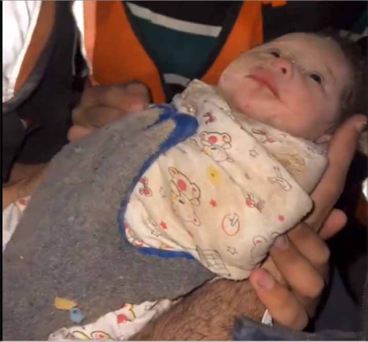 innocent child in gaza survived under rubble for 37 days the video went viral