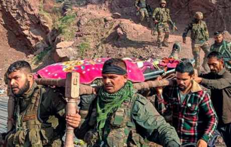 rajouri district five soldiers including two officers martyred two terrorists buried