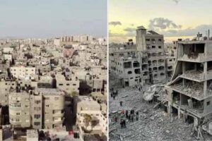 what did the eye of the drone camera see after the brutal israeli attack on gaza