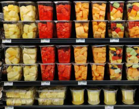 avoid eating store bought pre cut fruit and vegetables
