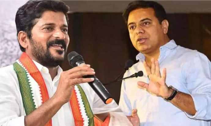 heated argument between revanth reddy and ktr in assembly