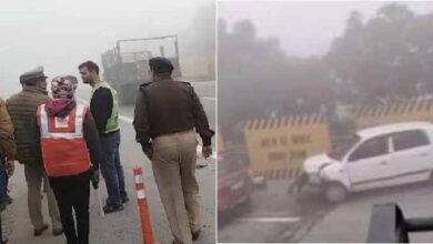 vehicles collided on yamuna expressway