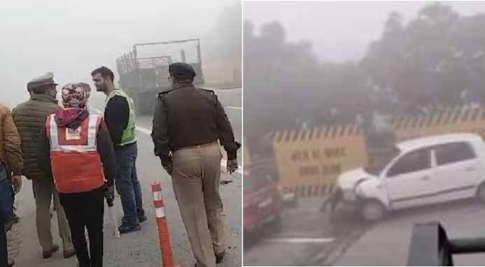 vehicles collided on yamuna expressway
