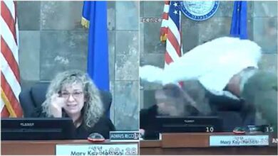 a man attacked a clark county judge in court today after she denied his probation