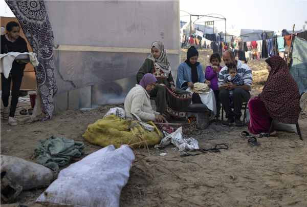 refugees forced to eat tree leaves in rafah tent settlement