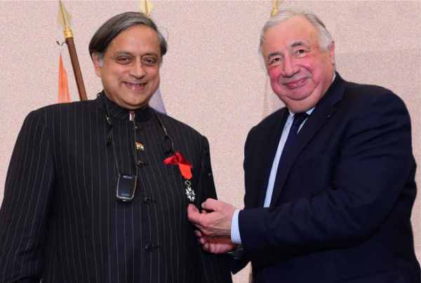 congress leader shashi tharoor honored with france highest civilian award