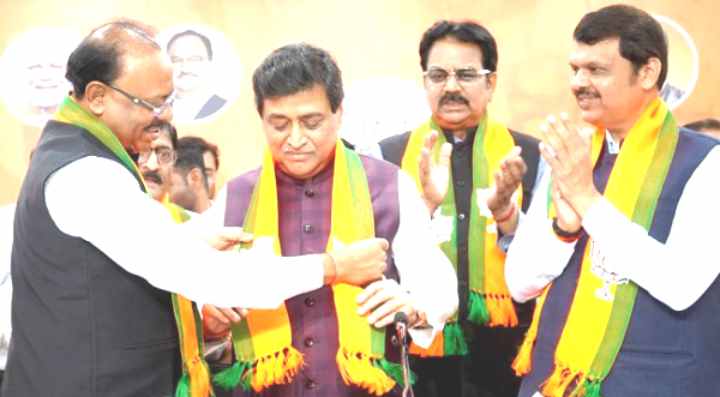 former maharashtra chief minister ashok chavan joined bjp