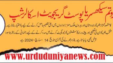 Narotam Sekhsaria Foundation Post Graduate Scholarship