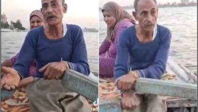 an egyptian fisherman and his wife have been living in a small wooden boat in the middle of the nile for 40 years