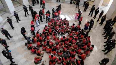 jewish activists who protested against the gaza war in the us congress building were arrested