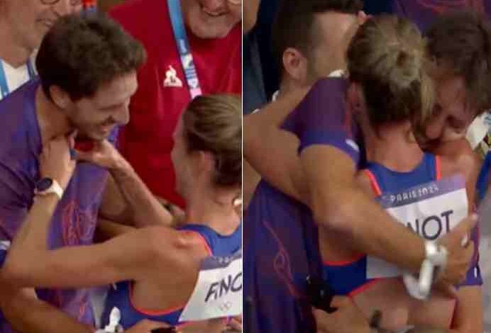 expressing love at olympic games female athlete proposes marriage to boyfriend in stadium