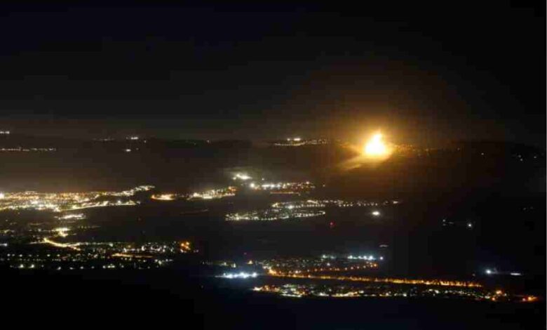 israeli attack on southern lebanon hezbollah fires 30 rockets in response