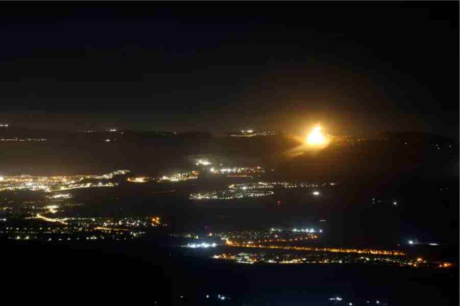 israeli attack on southern lebanon hezbollah fires 30 rockets in response