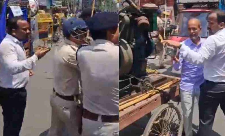sdm mistakenly beaten up by police in patna bharat bandh