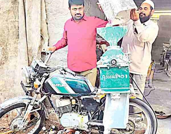 invention of the bike mill to deal with frequent power outages