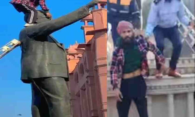 tensions flare in amritsar after dr br ambedkar statue was vandalized