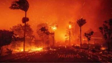 wildfires rage out of control in los angeles california usa