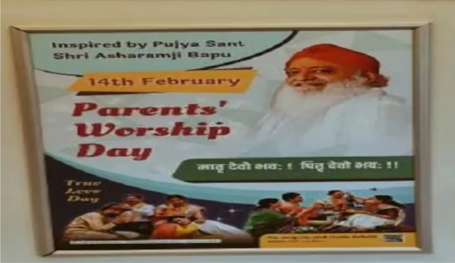 poster of rape convict rape convict asaram bapu pasted in delhi metro