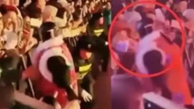 ai robot malfunction robot attack people at festival in china