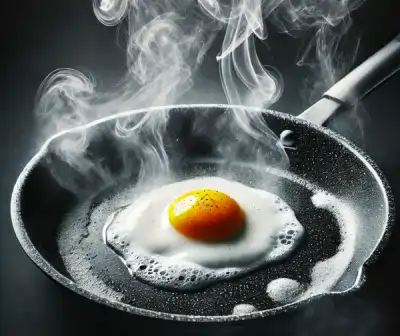 a scratched non stick pan