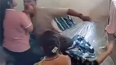 madhya pradesh domestic violence wife beats husband video given to police