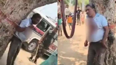 doctor tied tree beaten bihar