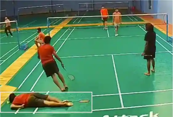 hyderabad man dies badminton heart attack