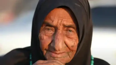 gaza old woman displacement airstrikes hospital