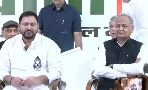 tejashwi yadav mahagathbandhan press