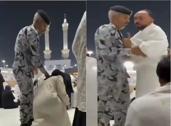 makkah security video pilgrim arrest