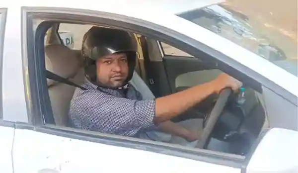 up helmet car driver agra