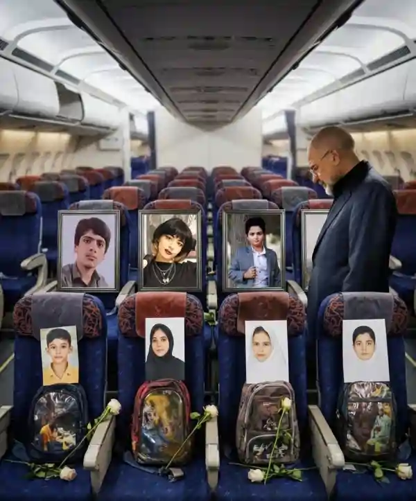 iran qalibaf emotional flight images