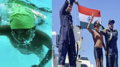 7 year old ishank palk strait world record
