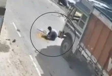 rajasthan truck accident wheat grains cctv video